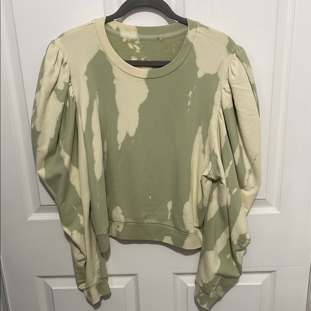 All Saints Green Boxy Oversized Sweatshirt